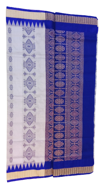 102038 Sambalpuri Handloom Patchwork Saree With Blause