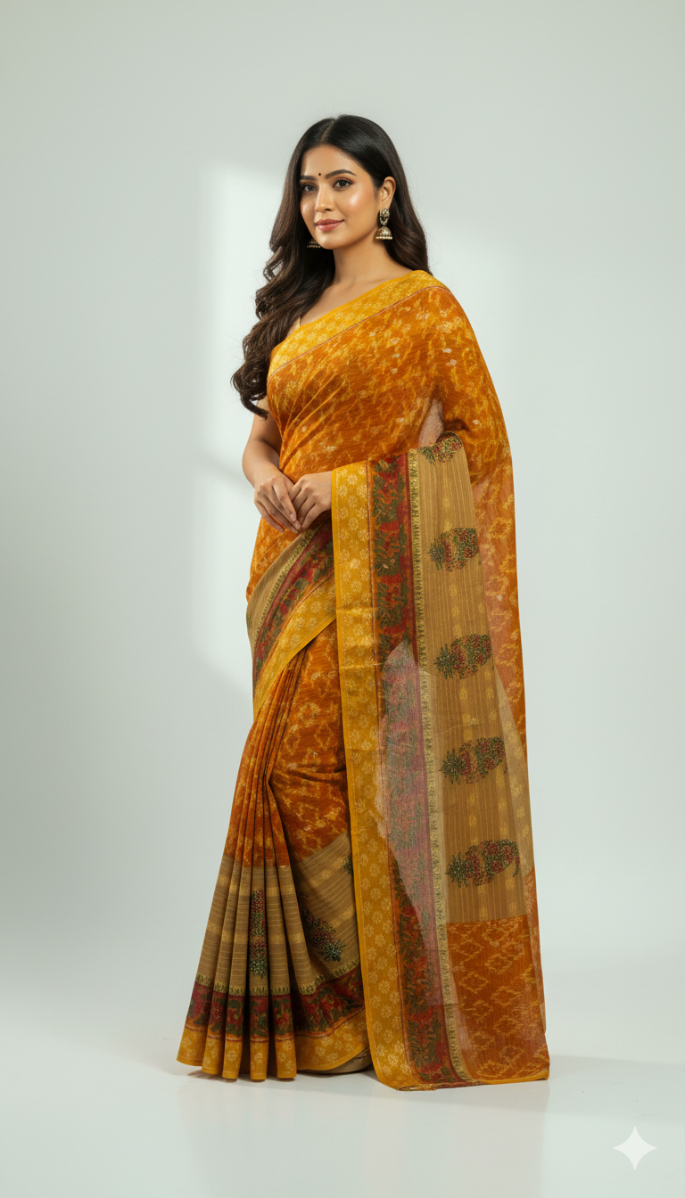 soft pastel cotton saree Juss Apparels drape