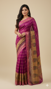 Handloom Cotton Saree  Elegant Daily Wear