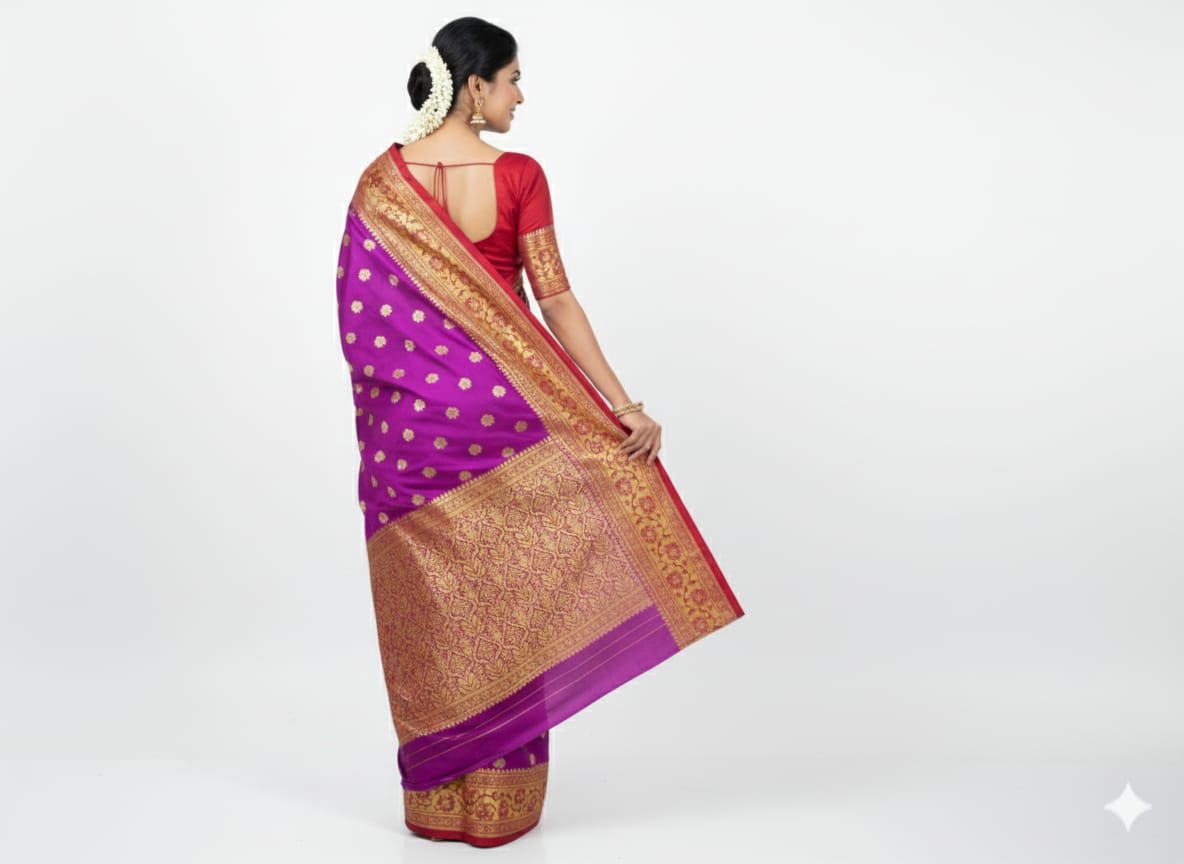 Juss Apparels Banarasi Bridal Wedding Saree