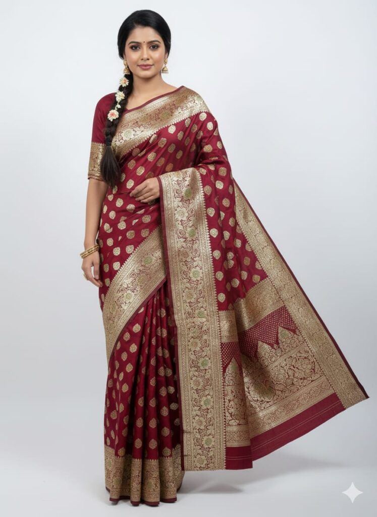 Elegant Banarasi Bridal Saree -Juss Apparels