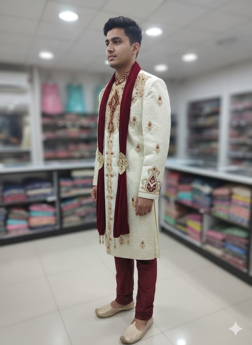 Men's Sherwani Premium Wedding- Juss Apparel