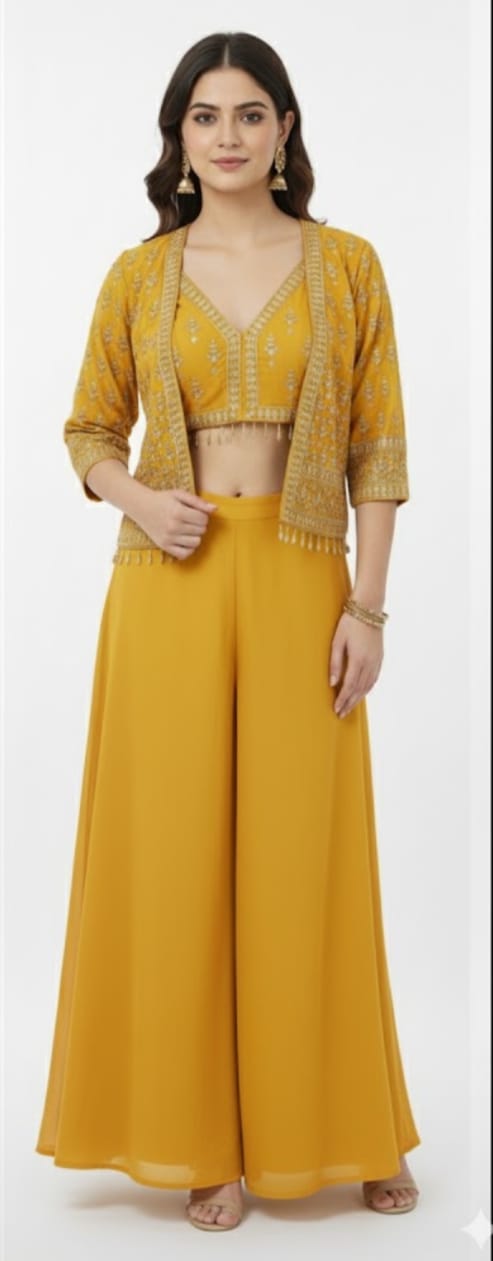 PLAZO SET JPJS74 | Juss Apparels Collection