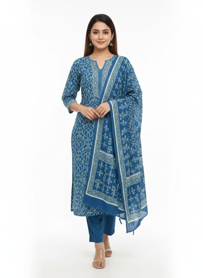 COTTON KURTI SET JKS842 by Juss Apparels