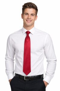 Premium Red Slim Tie for Men | Formal, Wedding & Party Wear Tie | Juss Apparels JTIE2