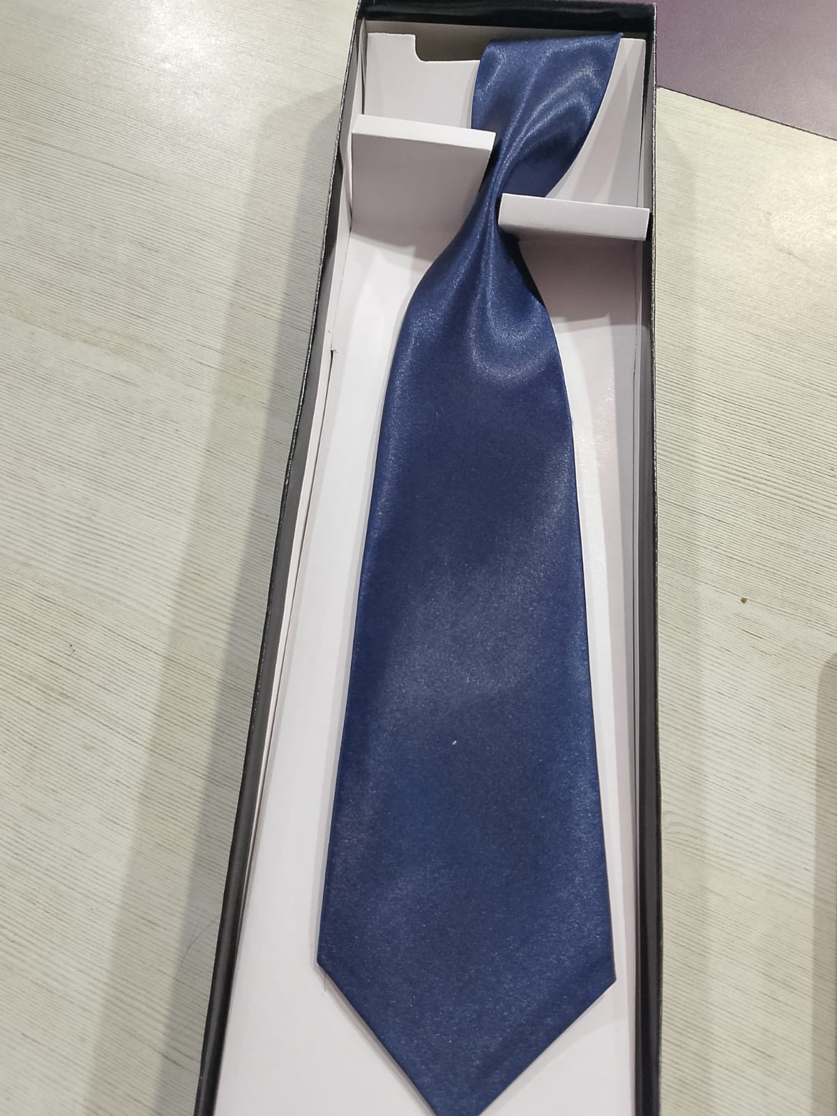 Premium Navy Blue Slim Tie for Men | Formal Office, Business & Wedding Wear | Juss Apparels JTIE3