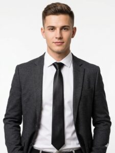 Premium Classic Black Slim Tie for Men | Formal Office & Wedding Wear | Juss Apparels JTIE1
