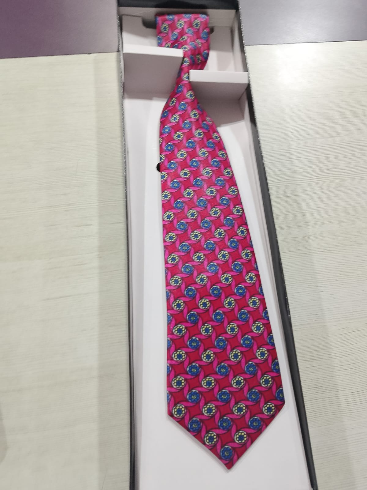 Premium Pink Designer Printed Tie for Men | Stylish Formal & Party Wear Necktie (SKU: JTIE4