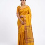 Elegant Mustard Gold Bangalore Silk Saree with Zari Border - JBS198