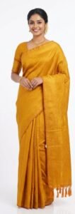 Premium Bangalore Silk Saree in Mustard Gold with Self Woven Design | Elegant Festive & Traditional Wear Saree