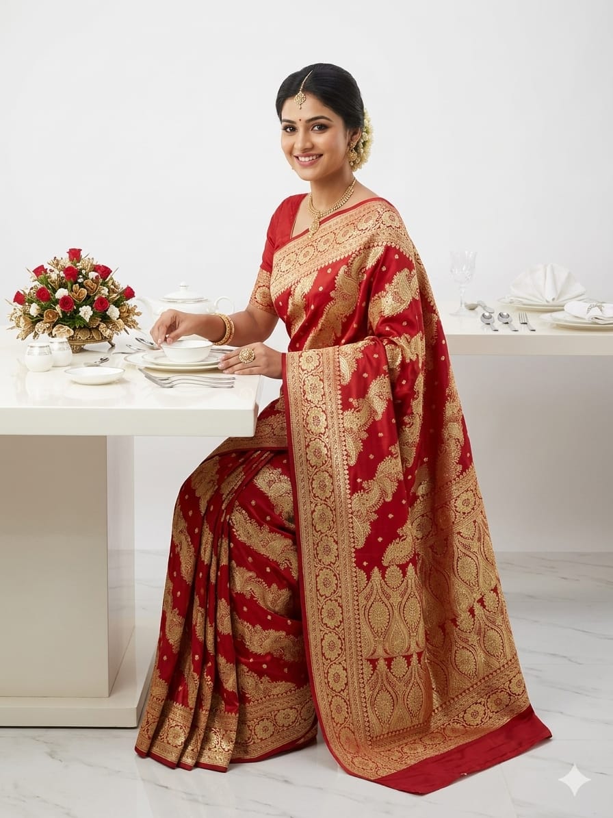 BANARASI BRAIDAL SAREE(JBBS33)PREMIUM FARIC