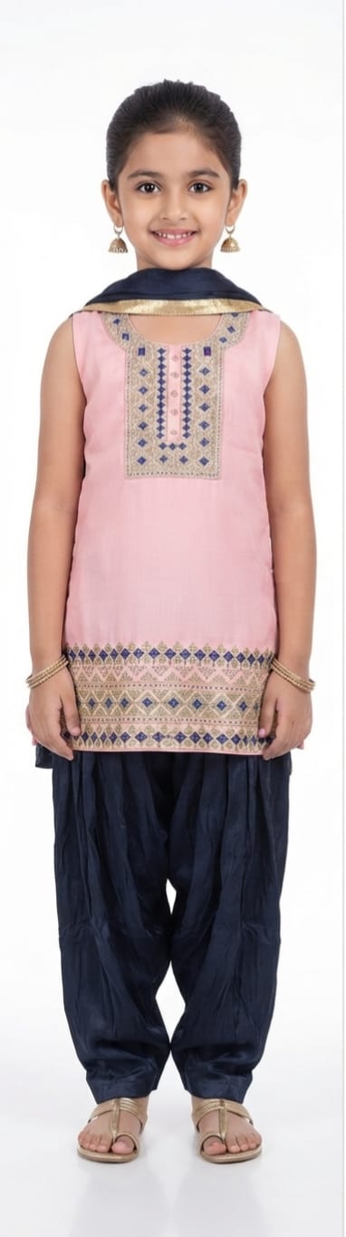 ELEGANT TRADINOAL WEAR KIDS PATIYALA SET(JKDSPLTS8)