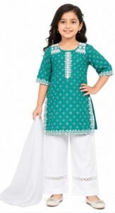 ETHNIC WEAR  KIDS KURTI SET (JKDSKS1)