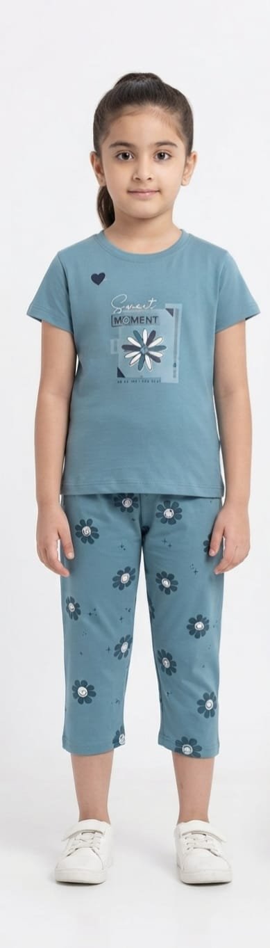 GIRLS CAPRI SET SOFT AND COMFORTABLE FABRIC (JAGCS19)