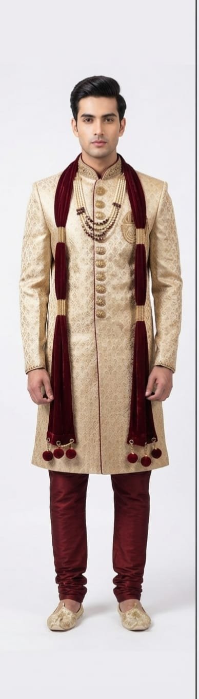 SHERWANI TRADITONAL WEDDING WEAR (JSRN5)